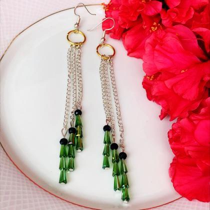 Beautiful Red-white/black-white/green Crystal..
