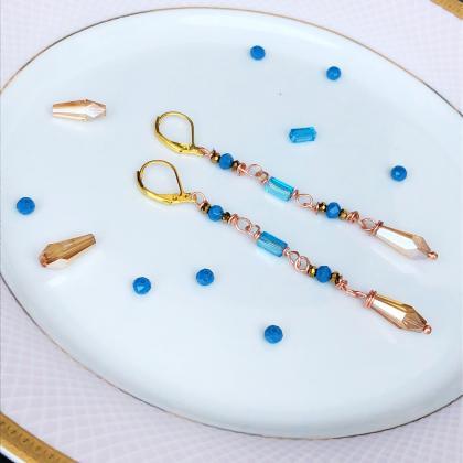 Blue Glass Bead Hangings For Women